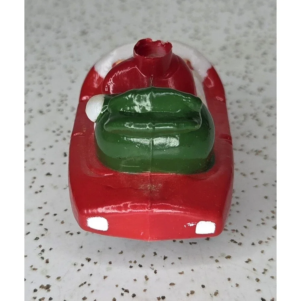 Lot of 10 pieces Vintage Santa in Car Blow Mold Plastic Christmas Light Covers